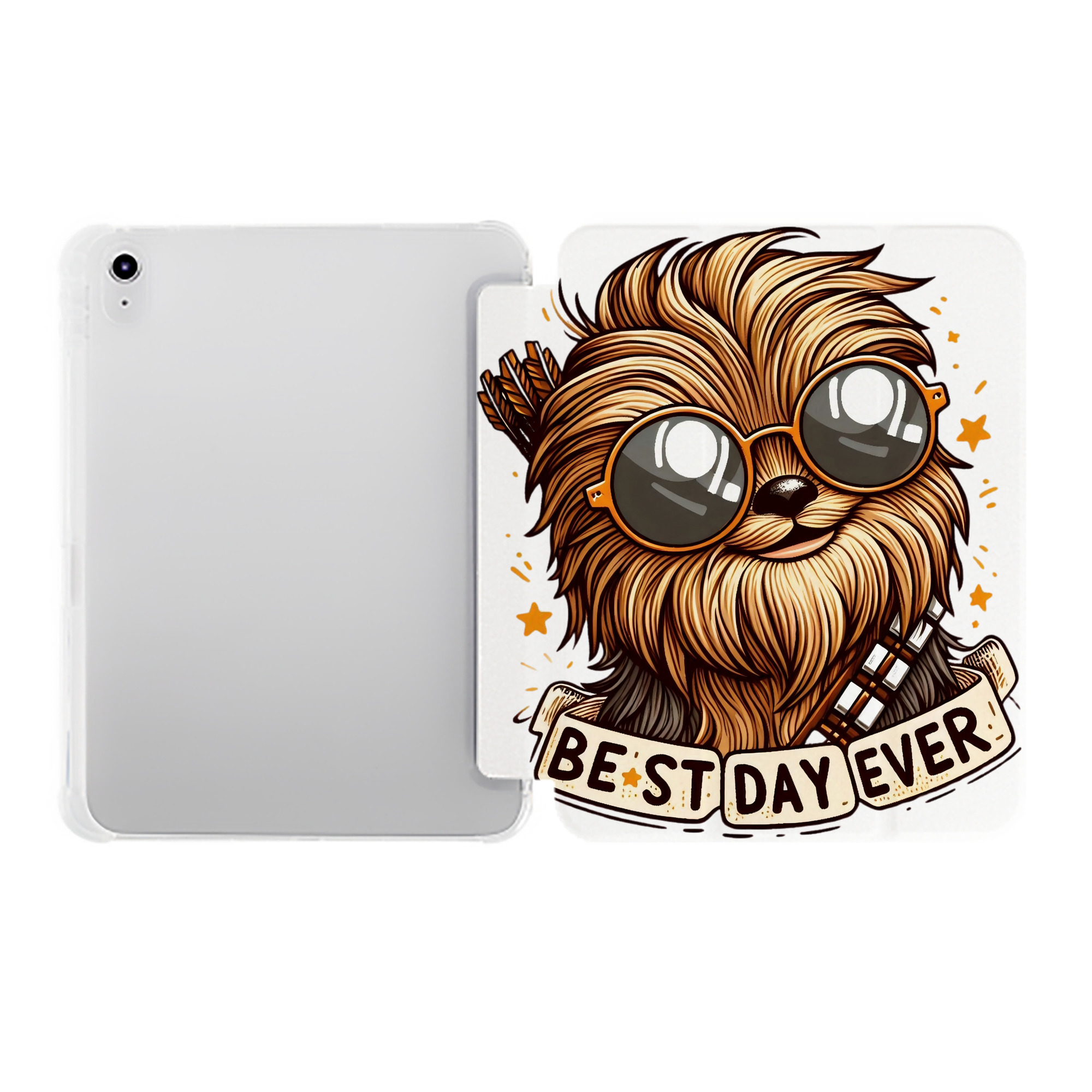 （画像用） スター・ウォーズ Star Wars IPad ケース ペン収納付き 三つ折りスタンド PUレザー×シリコン 対応機種9.5/10.5/10.9インチ